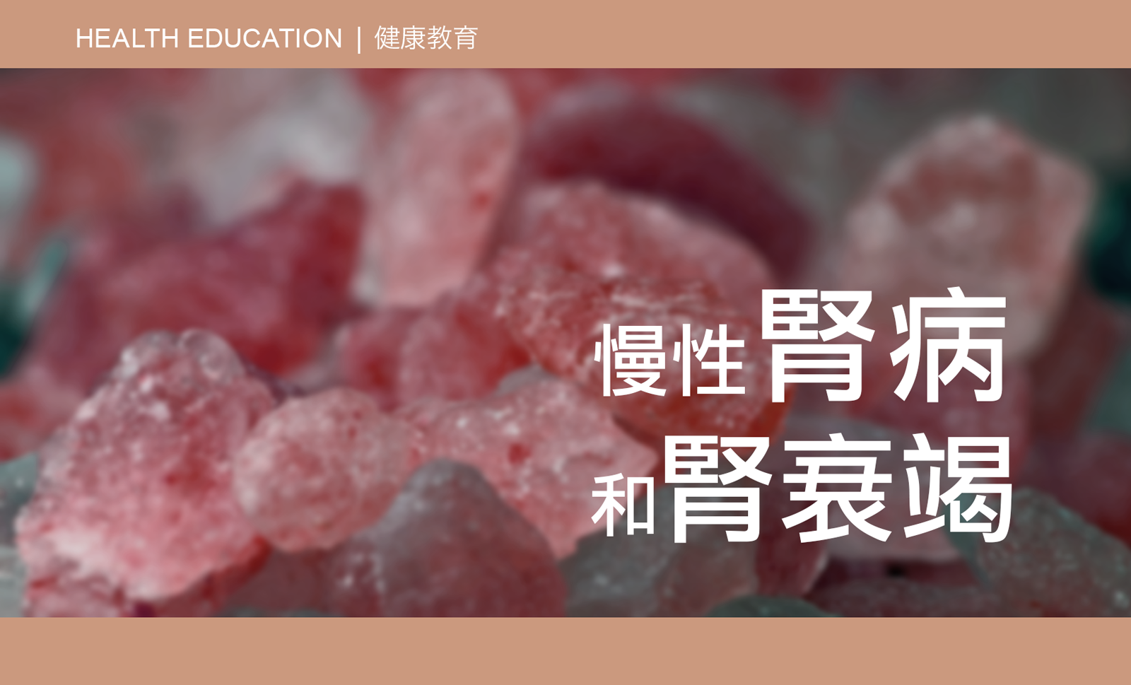 CAIPA Health Article - Chronic Kidney Disease and Kidney Failure 慢性腎病和腎衰竭